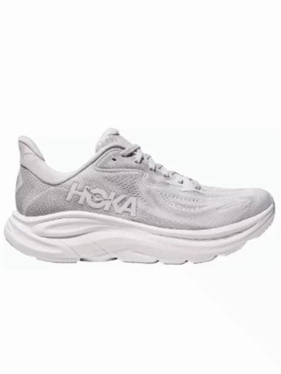 Clifton 10 Running Women's Hoka Shoes - Ash Grey/White - Picture 1 of 7